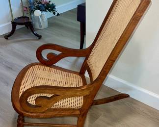 Antique Cane Back Rocker $45.00