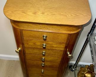 Oak Jewelry Chest Armoire $65.00