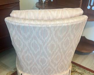 Vintage Upholstered Swivel Arm Chair $35.00