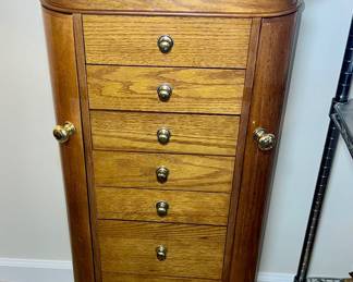 Oak Jewelry Chest Armoire $65.00