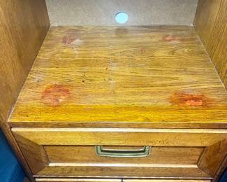 Retro Oak Stereo Cabinets $45.00 Pair