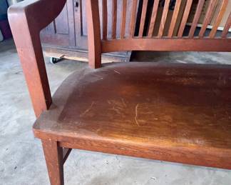Antique Oak Courthouse/Lawyer Bench $375.00