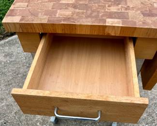 IKEA BEKVÄM Kitchen Cart with Butcher Block Top and Drop Leaf $65.00