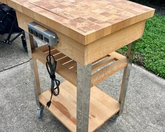 IKEA BEKVÄM Kitchen Cart with Butcher Block Top and Drop Leaf $65.00