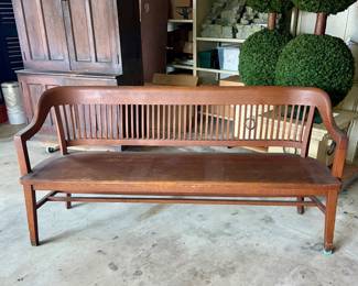 Antique Oak Courthouse/Lawyer Bench $375.00