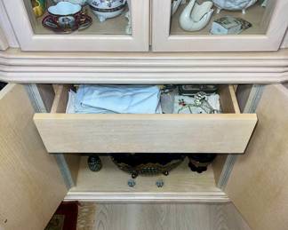 White Washed Oak Lighted China Cabinet $95.00