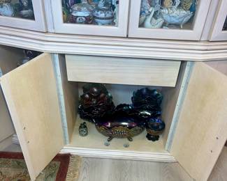 White Washed Oak Lighted China Cabinet $95.00