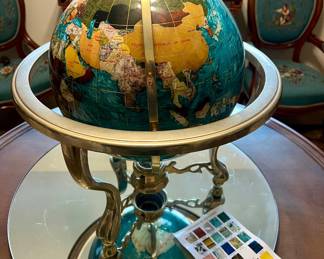 Large Kalifano Gemstone Globe $350.00