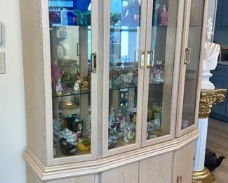 White Washed Oak Lighted China Cabinet $95.00
