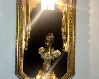 Vintage Hollywood Regency Theatrical Shadow Box Wall Sconces $450.00 Pair