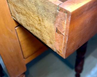 Antique Cherry 2 Drawer Sheraton Side/End Table $175.00