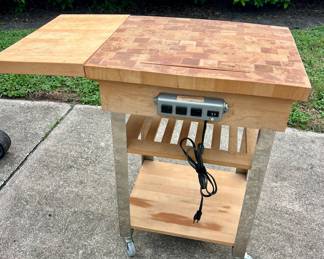 IKEA BEKVÄM Kitchen Cart with Butcher Block Top and Drop Leaf $65.00