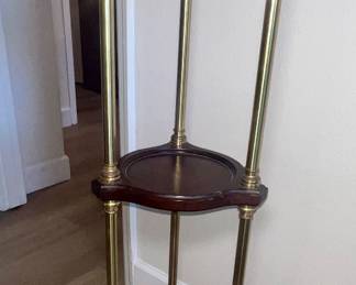 Mahogany, Brass, Marble Decorator Pedestal $100.00