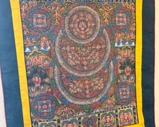Handpainted Tibetan Thangka Mandala