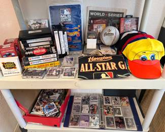 Large collection of Astros baseballs collectibles, signed baseballs and cards