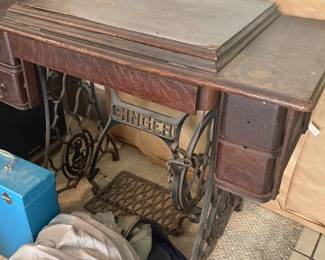 Antique Singer Sewing Table