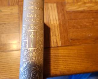 Antique Victorian devotional book published in 1884. Features an ornate gilt floral embossed hardcover with gold lettering and decorative binding. Clean interior pages with normal age-related wear. A beautiful collectible for antique book lovers, Victorian décor, or religious collections. Over 140 years old and in good antique condition. $25 Plus shipping or local pickup