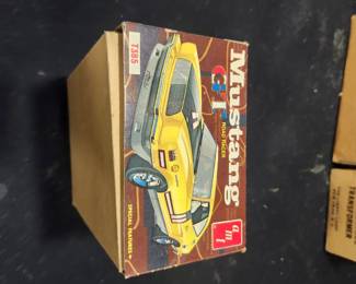 Vintage AMT 1/25 Mustang GT Road Racer plastic model kit (circa 1983-84). New Old Stock in original box. Never assembled and collector owned. Features authentic racing decals and detailed parts. Excellent addition to any Mustang or model kit collection. $79 plus actual shipping cost or local pickup available.