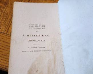 Secrets of Meat Curing and Sausage Making (Second Edition), published by B. Heller & Co., Chicago, U.S.A. Copyright dates 1908, 1911, and 1913. An early 20th-century guide to traditional meat curing, sausage making, and food preservation techniques used by professional butchers and meat processors. Features period illustrations and practical recipes and methods from the era. A wonderful piece of American culinary and agricultural history.  Price: $45 plus shipping or local pickup.