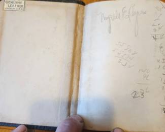 Antique Pocket Books & Leather Diary (2-Piece Lot) – c. 1899–1906 Two antique pocket-sized books including a genuine leather Ward's Little Diary with handwritten notes and a Daily Food devotional dated 1899. Original bindings with age-appropriate wear and period inscriptions. A nice collection for antique book, ephemera, and Victorian paper collectors.  Price: $35.00 for the lot  Buyer pays shipping or local pickup available.