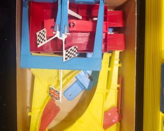 Vintage Matchbox Superfast SF-4 Double Loop Race Set by Lesney Products, England (circa 1970s). Includes original box, track pieces, accessories and Matchbox Superfast cars. Estate fresh and in very good vintage condition. A great collectible for Matchbox enthusiasts. $175 plus actual shipping costs or local pickup.