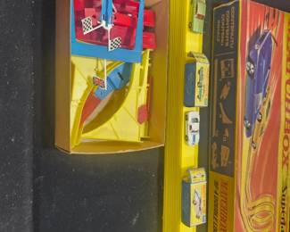 Vintage Matchbox Superfast SF-4 Double Loop Race Set by Lesney Products, England (circa 1970s). Includes original box, track pieces, accessories and Matchbox Superfast cars. Estate fresh and in very good vintage condition. A great collectible for Matchbox enthusiasts. $175 plus actual shipping costs or local pickup.