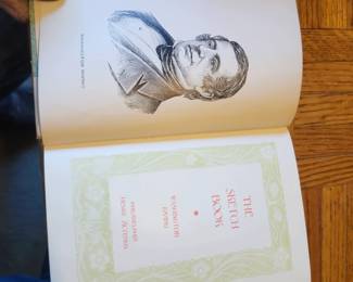 Antique Washington Irving "The Sketch Book" by Henry Altemus, c. 1895-1910. Features decorative cloth binding, portrait illustration, and beautifully printed pages. A charming collectible for antique book collectors and lovers of classic American literature. Good antique condition with age-appropriate wear.