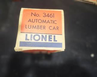 EstateSales.net Description  Lionel No. 3461 Automatic Lumber Car (1948-1957) – Postwar O Gauge. New Old Stock and estate fresh in its original Lionel factory box. Collector-grade operating freight car designed to automatically unload its lumber cargo on compatible Lionel layouts. Exceptional condition and a desirable addition to any postwar Lionel collection. $175 plus actual shipping costs or local pickup available.