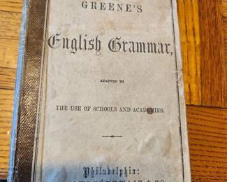 Antique Civil War-era English grammar textbook published in Philadelphia by H. Cowperthwait & Co. in 1865. Adapted for the use of schools and academies, this historic volume provides a fascinating look at how English language and grammar were taught in 19th-century America. An excellent addition to any collection of antique books, educational history, or Americana.  Price: $45 plus shipping or local pickup.