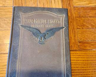 Antique "Four Minute Essays" by Dr. Frank Crane, Volume VI. Published by Wm. H. Wise & Co., New York and Chicago. Features an embossed hardcover with eagle design and clean interior pages. An early 20th-century inspirational and philosophical collection in good vintage condition. Shipping available or local pickup. $15