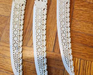 Vintage metal letter openers sold as a group. Includes ornate designs, figural handles, Norway marked piece, lion motif, and decorative blades. Mixed metals, all with detailed craftsmanship. Condition as shown. Buyer pays shipping or local pick up. Price $25 for the group.