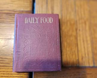 Antique Pocket Books & Leather Diary (2-Piece Lot) – c. 1899–1906 Two antique pocket-sized books including a genuine leather Ward's Little Diary with handwritten notes and a Daily Food devotional dated 1899. Original bindings with age-appropriate wear and period inscriptions. A nice collection for antique book, ephemera, and Victorian paper collectors.  Price: $35.00 for the lot  Buyer pays shipping or local pickup available.