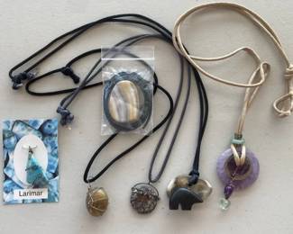 Cord Necklaces with Stone Pendants
