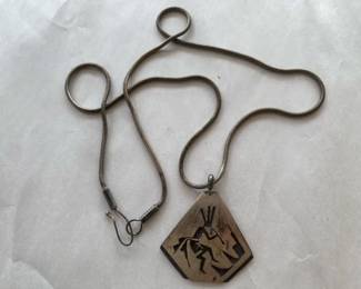 Hopi Style Sterling Silver Necklace