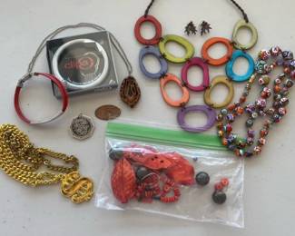 Glass Cane Bead Necklace with Celtic Knot Pendant Dollar Sign Necklace and More