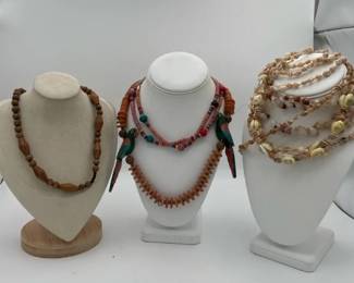 Wooden And Shell Necklaces