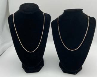 Pair of Stamped 925 Italian Silver Chains