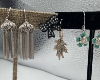 4 Silver tone Earrings