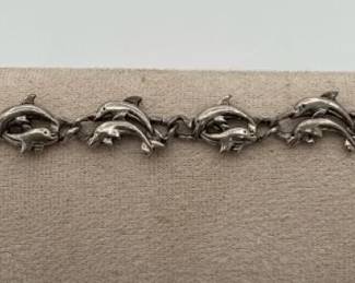 925 Silver Dolphin Bracelet