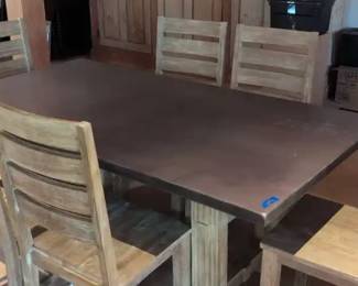 Rustic IndoorOutdoor Dining WChairs