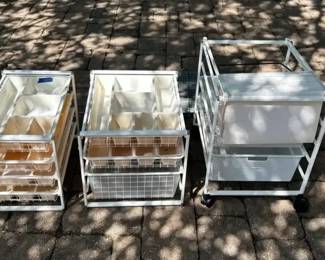 Elfa Office Storage Containers  Filing Cart