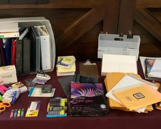 Office Supplies Lot Envelopes Stationery Legal Pads Binders Scissors Folders Clip Board