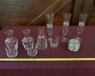 Glasses Carafes And Coasters