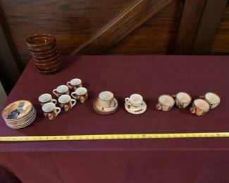 Assorted Espresso Sets  Pottery Dish