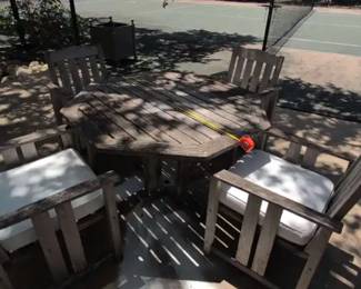 Mission Teak Patio SetCustom Cushions