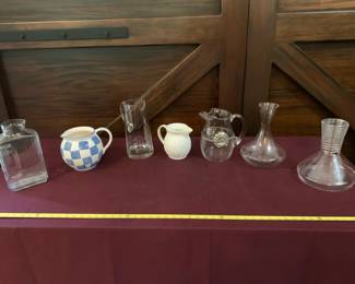 Designer Porcelain  Glass Pitchers