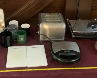 Assorted Kitchen Lot Appliances Accessories Coffee Mugs