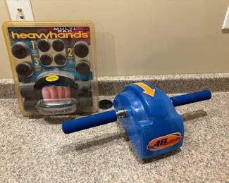 Lot 53: Heavy Hands Hand Weights Kit and AB-Ride Exercise Device