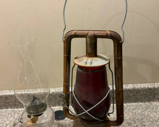 Lot 19: Vintage Monarch Lantern and Oil Lamp