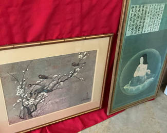 Lot 25: Two Vintage Asian  Framed Art